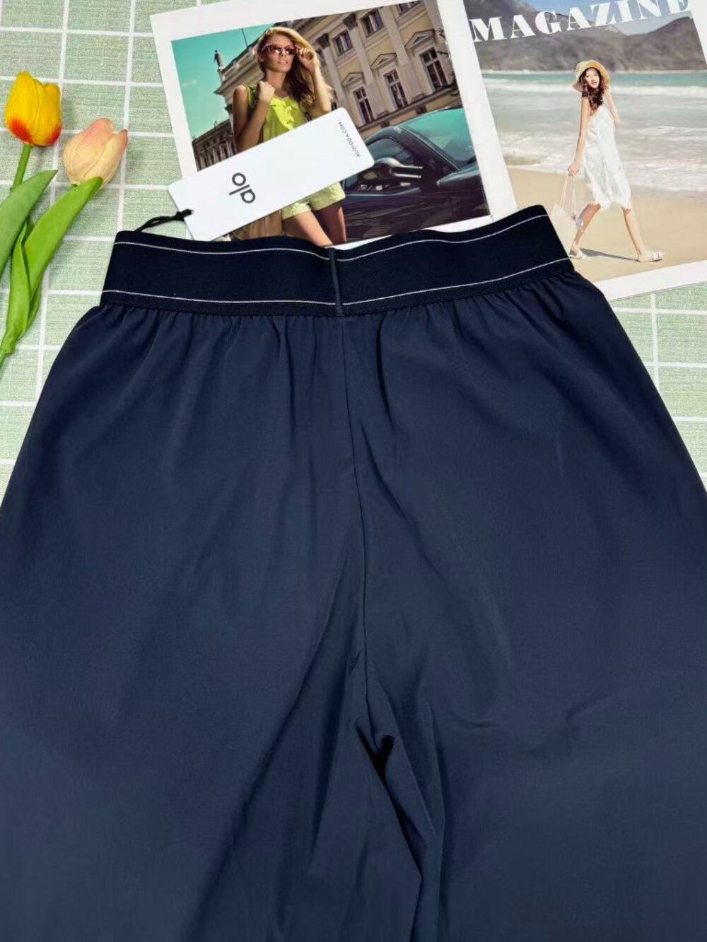 NWT💙 ALO Yoga Navy Blue Tailored Pants (Regular:30inch) Relaxed |Quiet Luxury😃 - Picture 6 of 9
